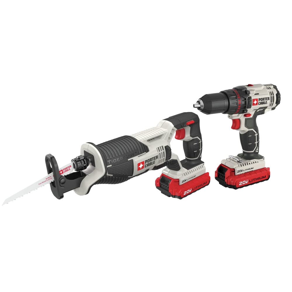20V MAX Cordless Drill Combo Kit with Reciprocating Saw P6411