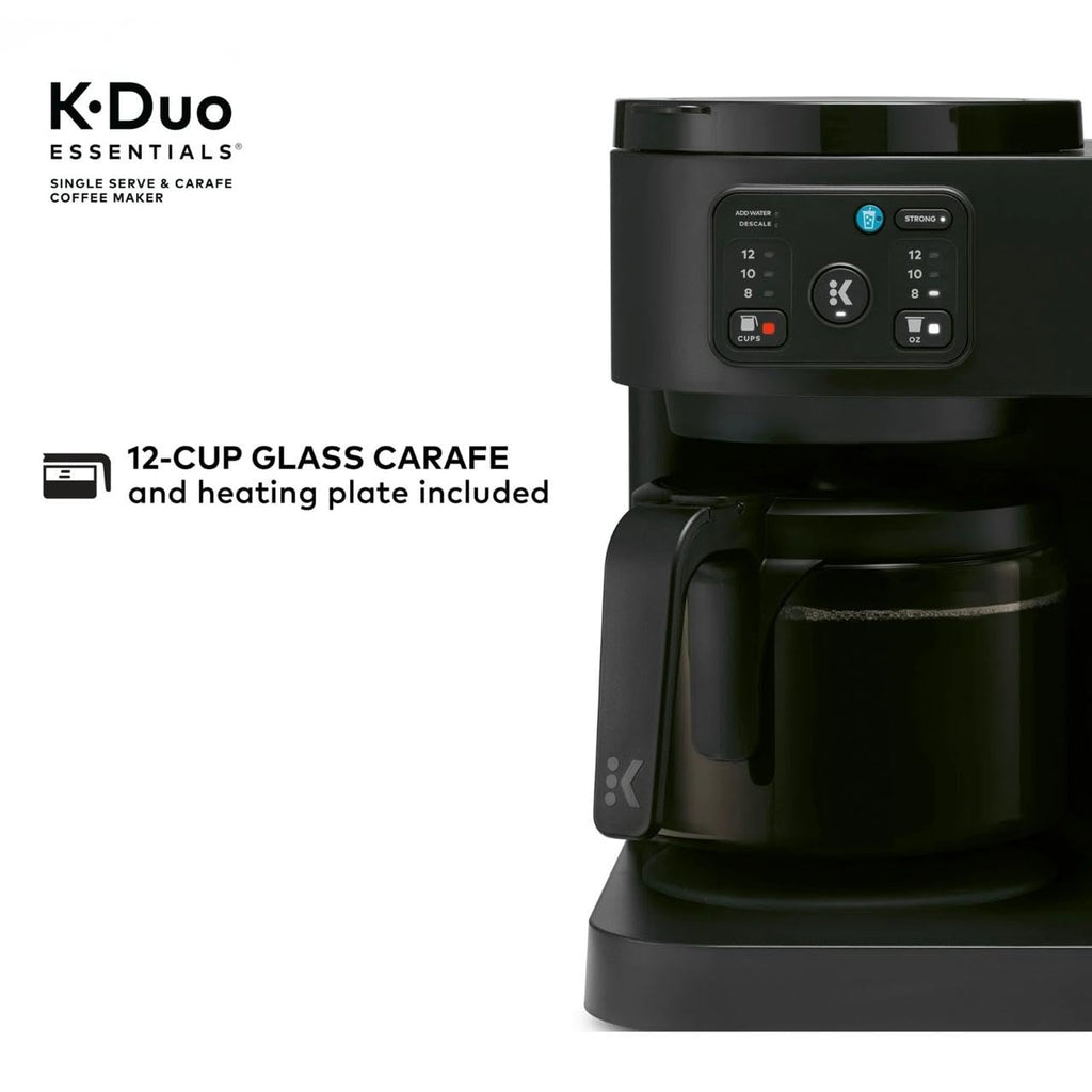 Single-Serve Pod Coffee Maker & Carafe, 72 Oz Reservoir, Black U74691