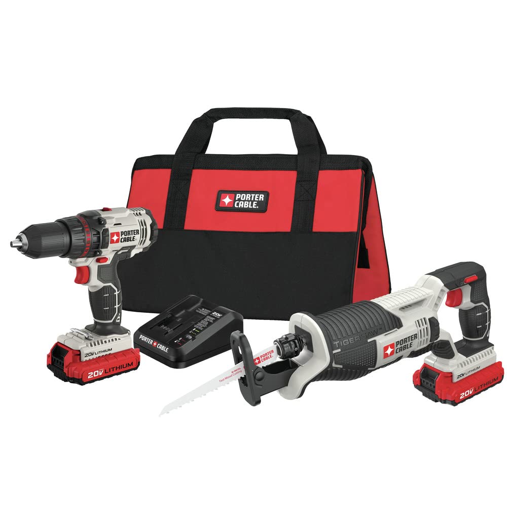 20V MAX Cordless Drill Combo Kit with Reciprocating Saw P6411