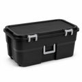22 Gallon Black Plastic Wheeled Storage Trunk N565