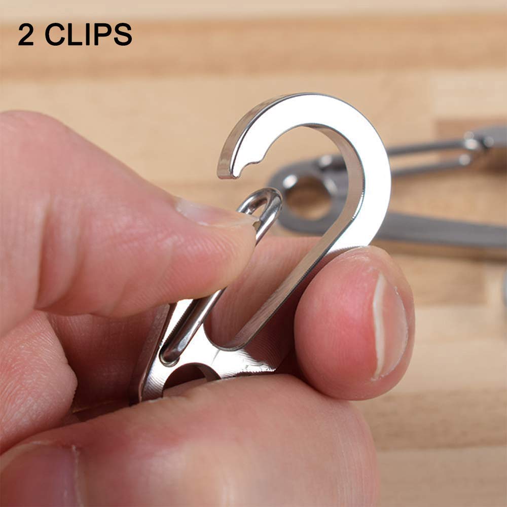 2 Pack Stainless Steel Dog Tag Clips O105835