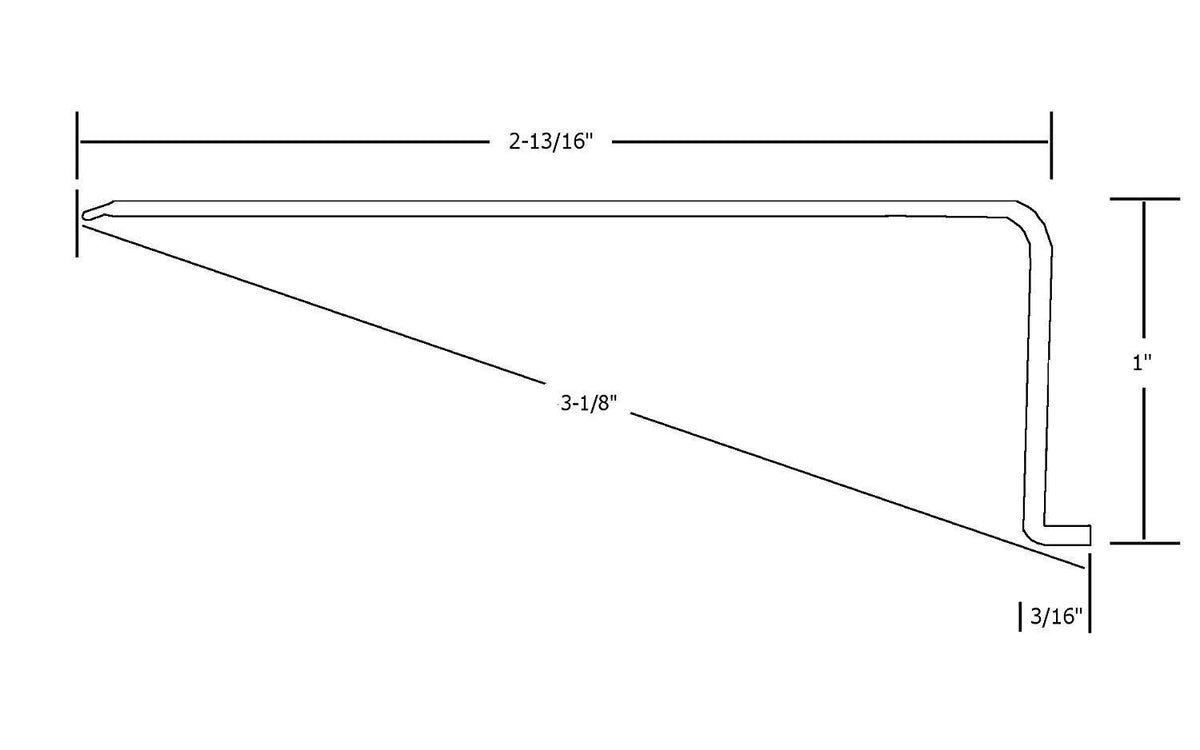 White Ribbed Acrylic Diffuser (L-Shaped, 24") H704