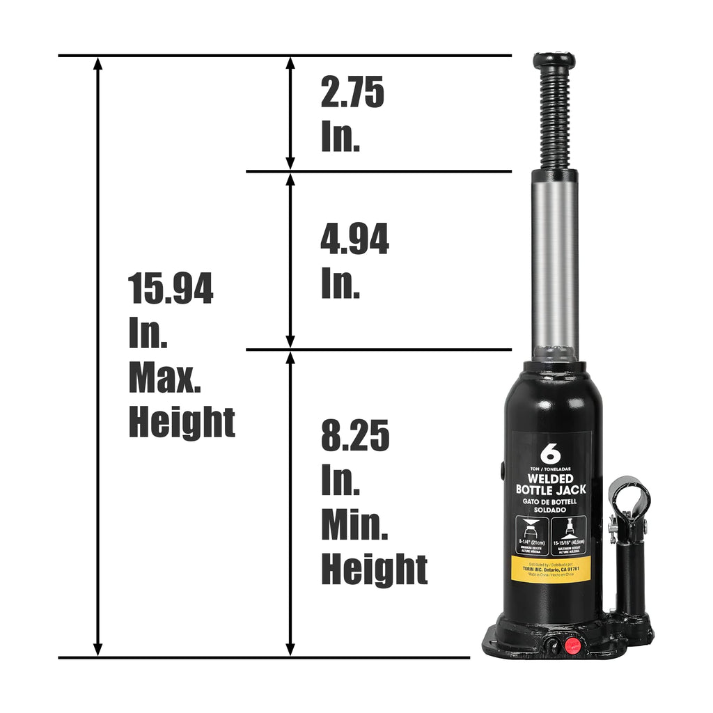 6 Ton Hydraulic Welded Bottle Jack M241