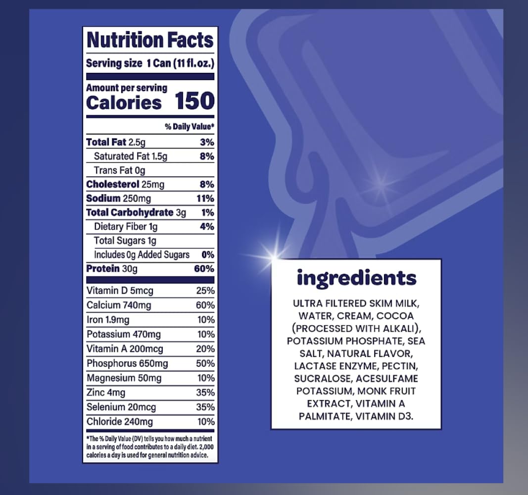 Chocolate Protein Milk Shake 30g Protein 15 Pack B9999