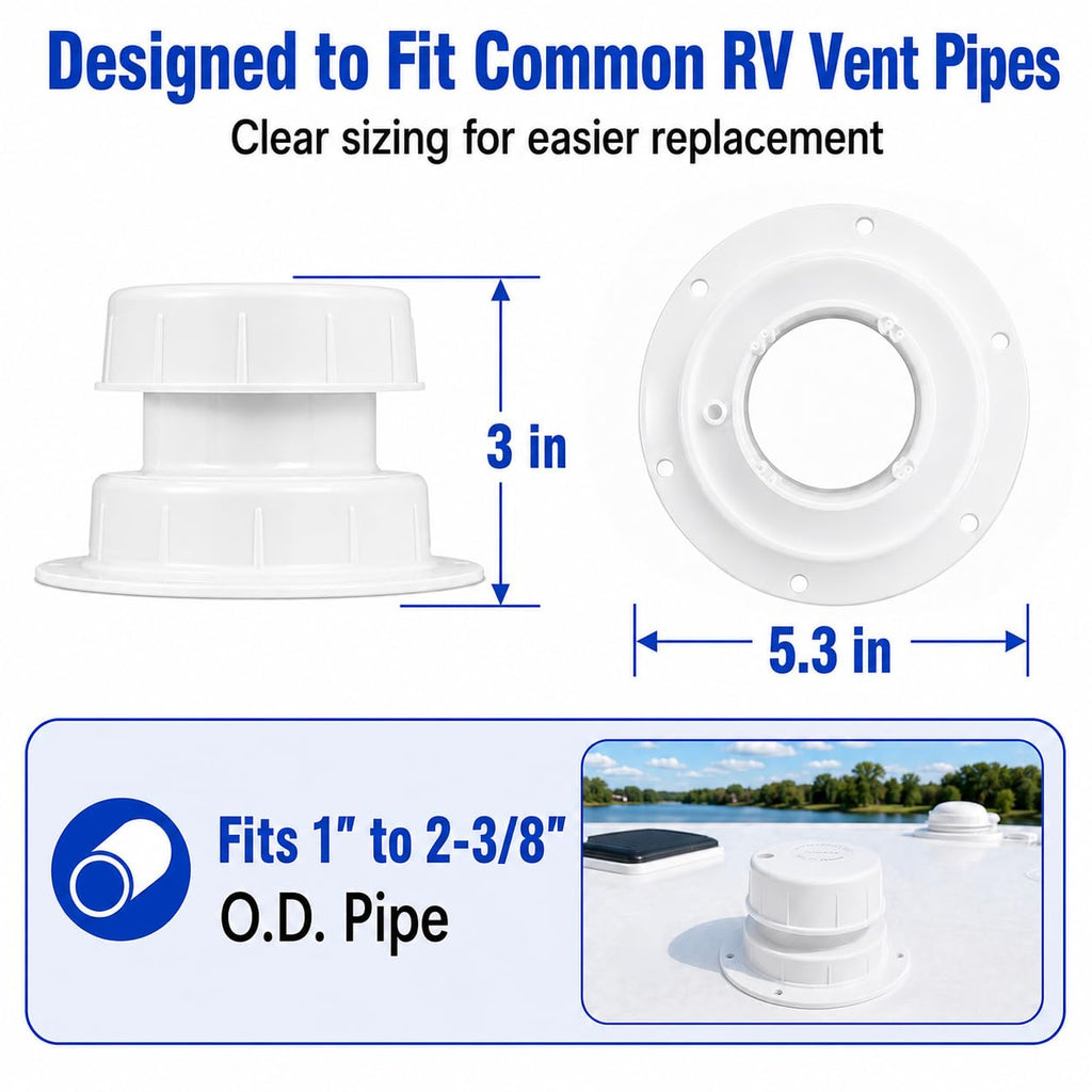 RV Plumbing Vent Caps 1 to 2 3/8" Pipe K7733