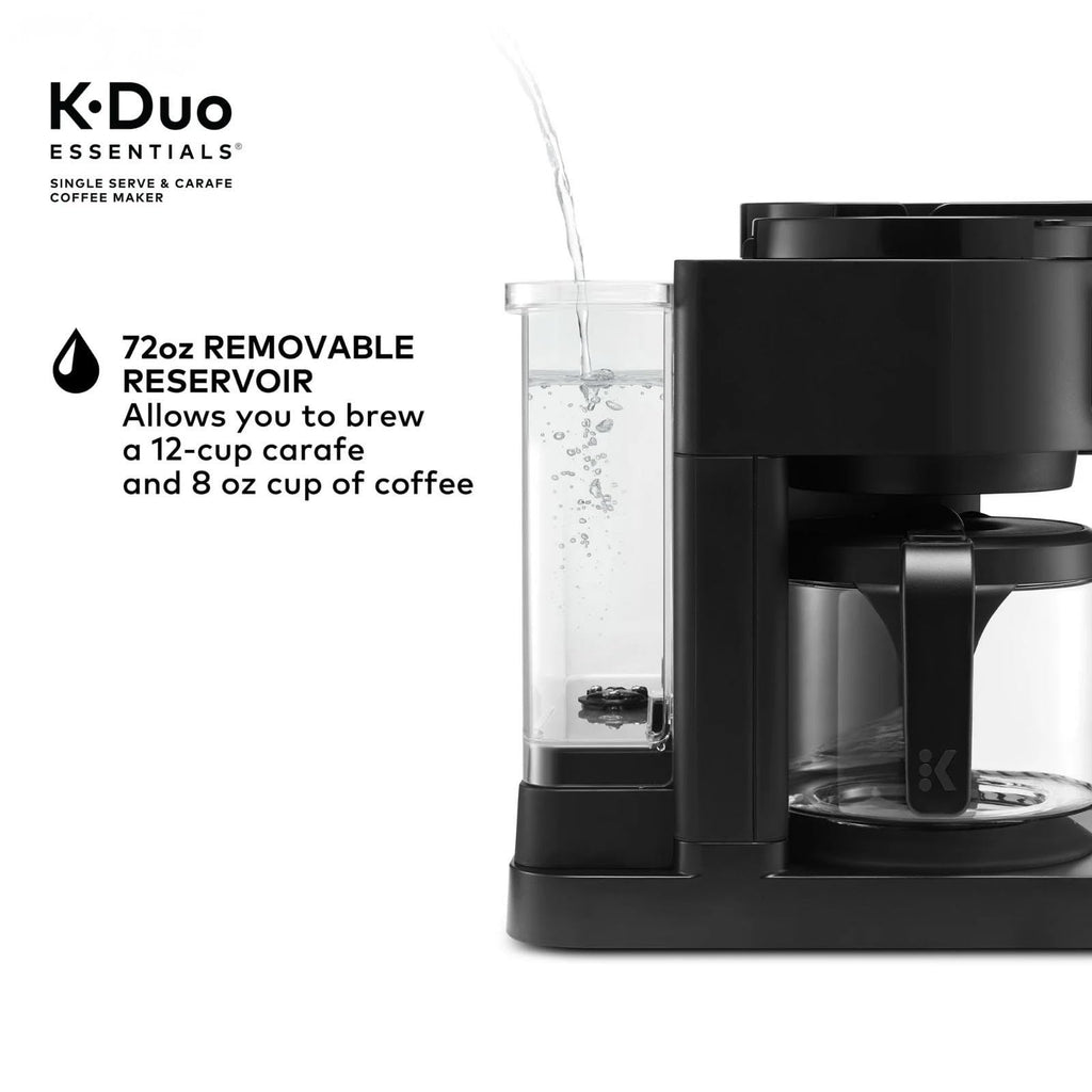 Single-Serve Pod Coffee Maker & Carafe, 72 Oz Reservoir, Black U74691