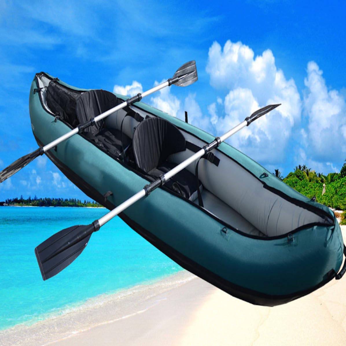 2pcs Adjustable Aluminum Alloy Kayak Paddles I35698