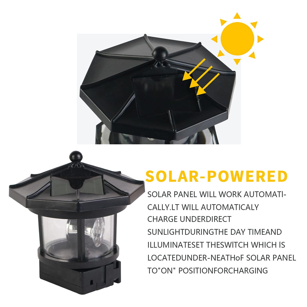 Solar Rotating Lighthouse Lamp J395241