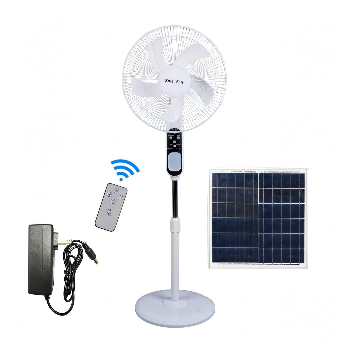 16in Solar Vertical Fan with Remote Control Q396977
