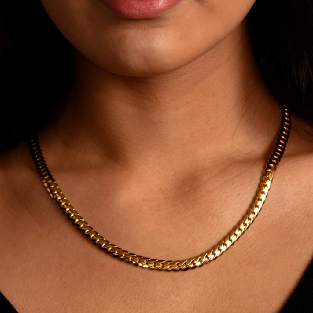 14k Yellow Gold Cuban Link Chain Necklace P6093