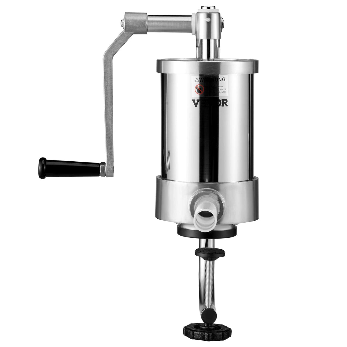 2.5LBS 304 Stainless Steel Vertical Sausage Stuffer with 3 Stuffing Tubes G462274