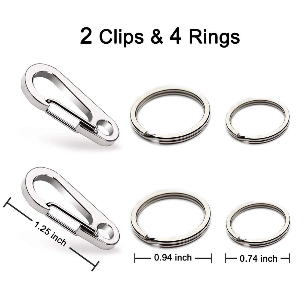 2 Pack Stainless Steel Dog Tag Clips O105835