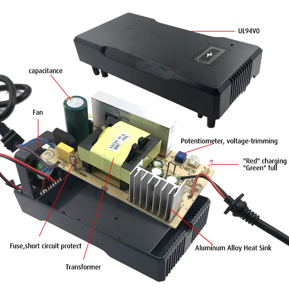 42V 5A Lithium Battery Charger 8mm Connector L6241