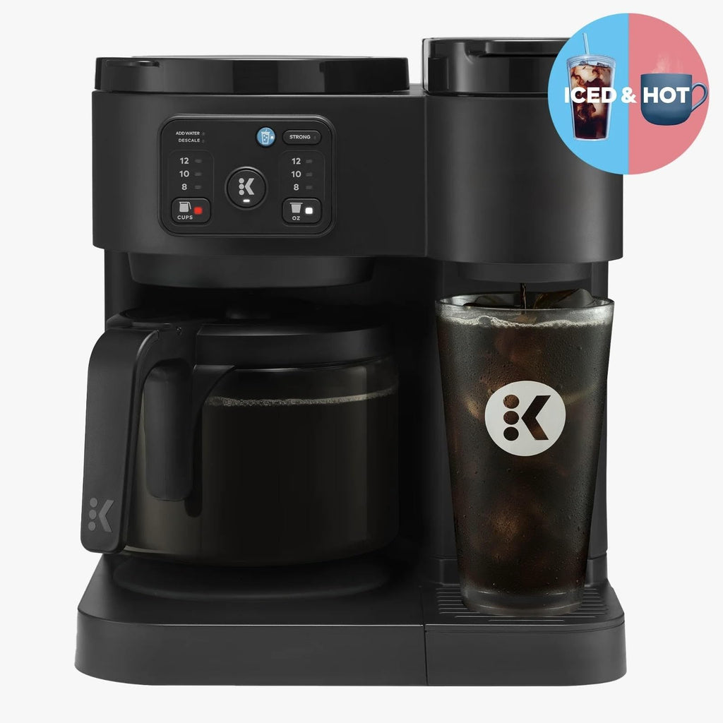 Single-Serve Pod Coffee Maker & Carafe, 72 Oz Reservoir, Black U74691