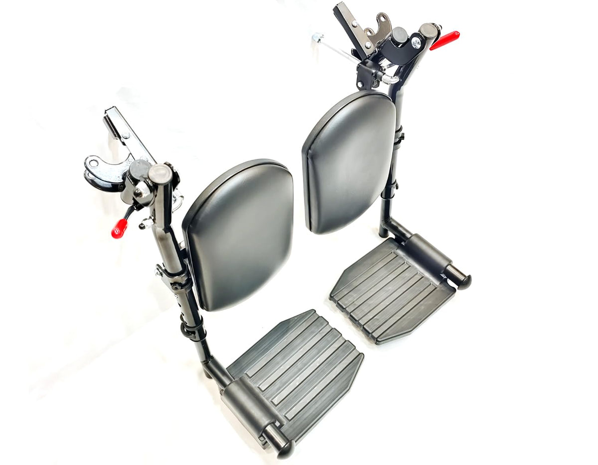 Wheelchair Elevating Leg Rest with Padded Leg Pads and Rotatable Adjustable Footrests Q6425