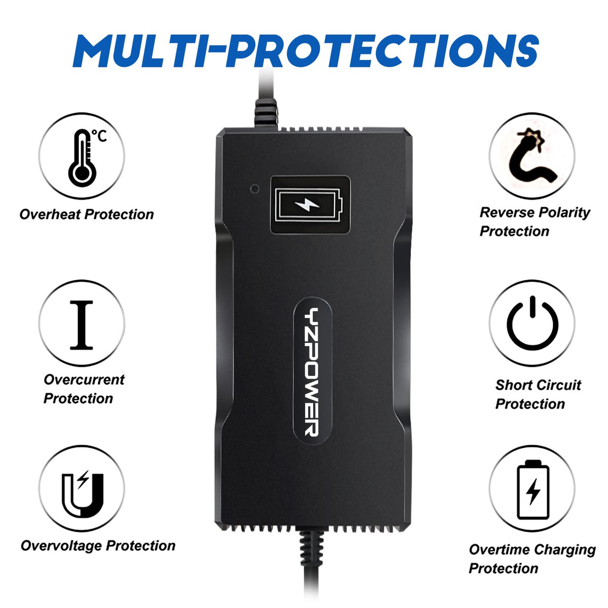 42V 5A Lithium Battery Charger 8mm Connector L6241