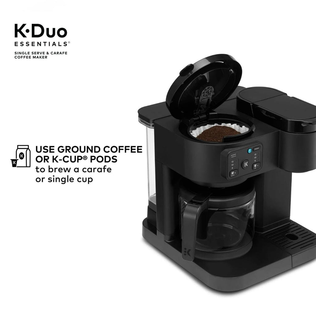 Single-Serve Pod Coffee Maker & Carafe, 72 Oz Reservoir, Black U74691