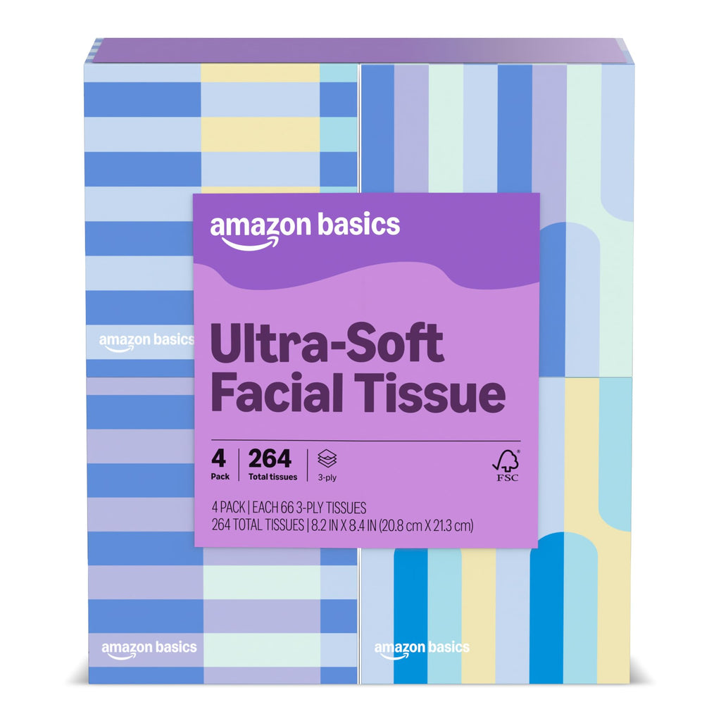 Ultra-Soft 3-Ply Facial Tissues, 264 Count J275