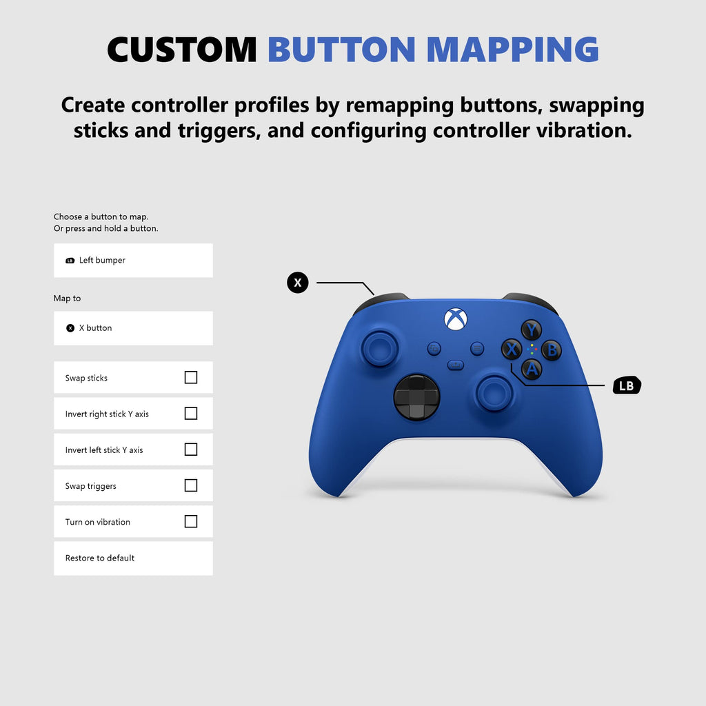 Xbox Wireless Controller Shock Blue U682