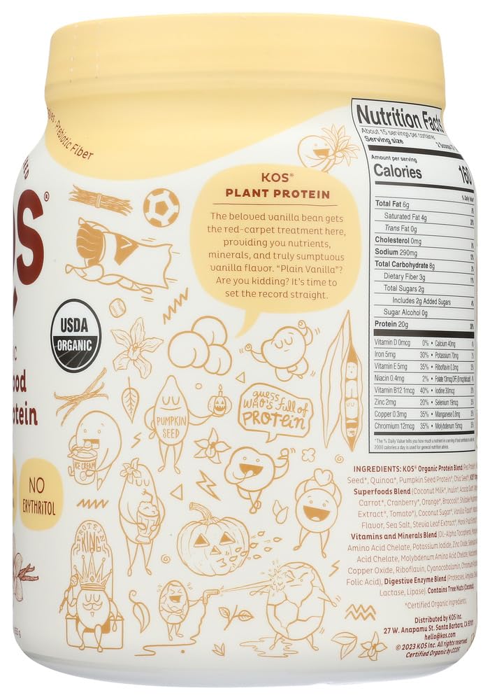 Organic Vanilla Plant Based Protein Powder M30194
