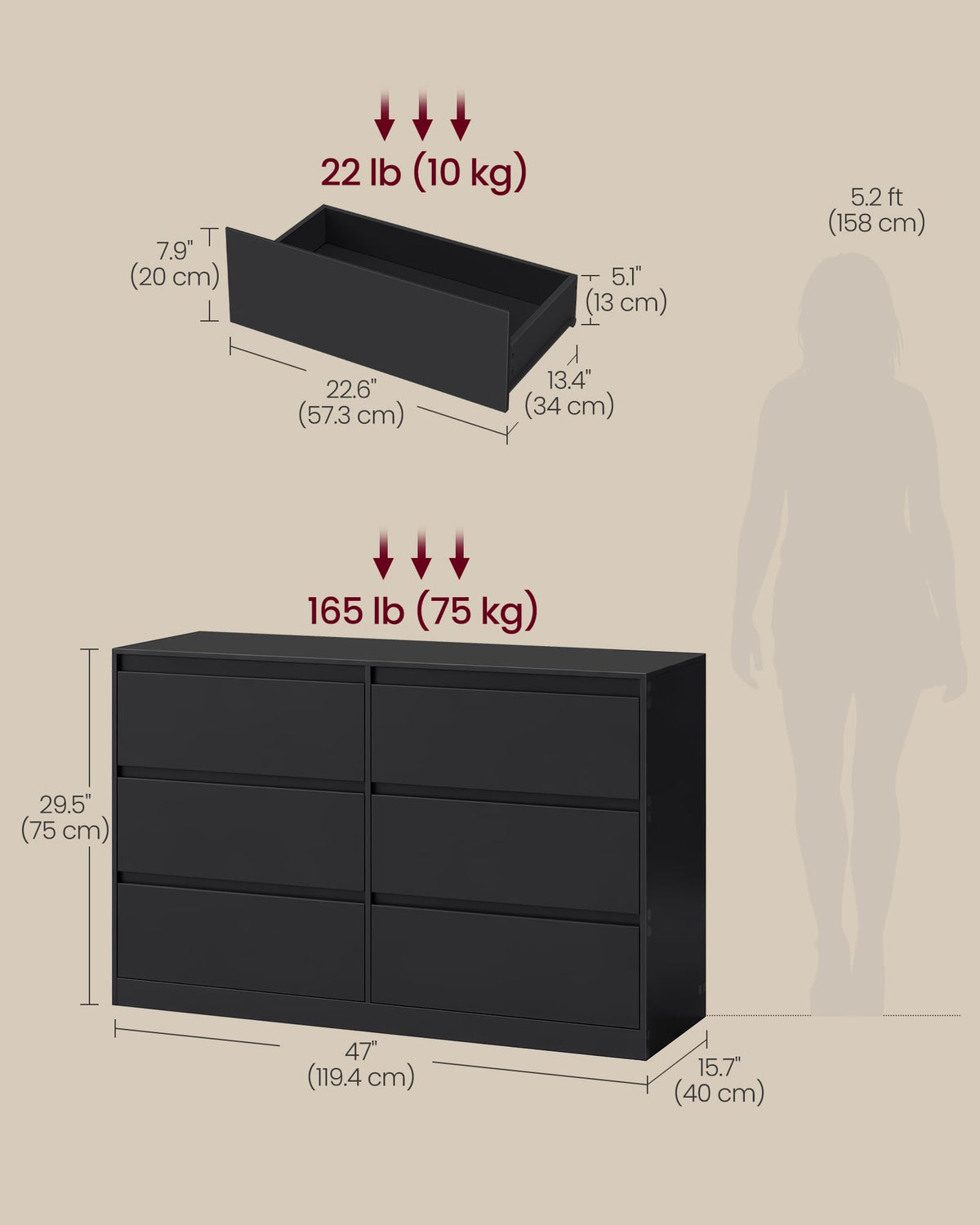 6 Drawer Dresser P568043