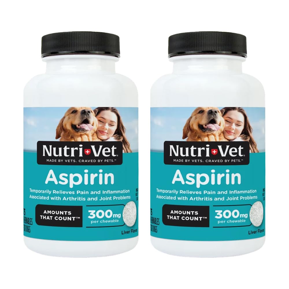 Aspirin Chewables for Large Dogs, 75 Count, Pack of 2 X7648