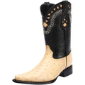 White Snip Toe Leather Western Boots S570582