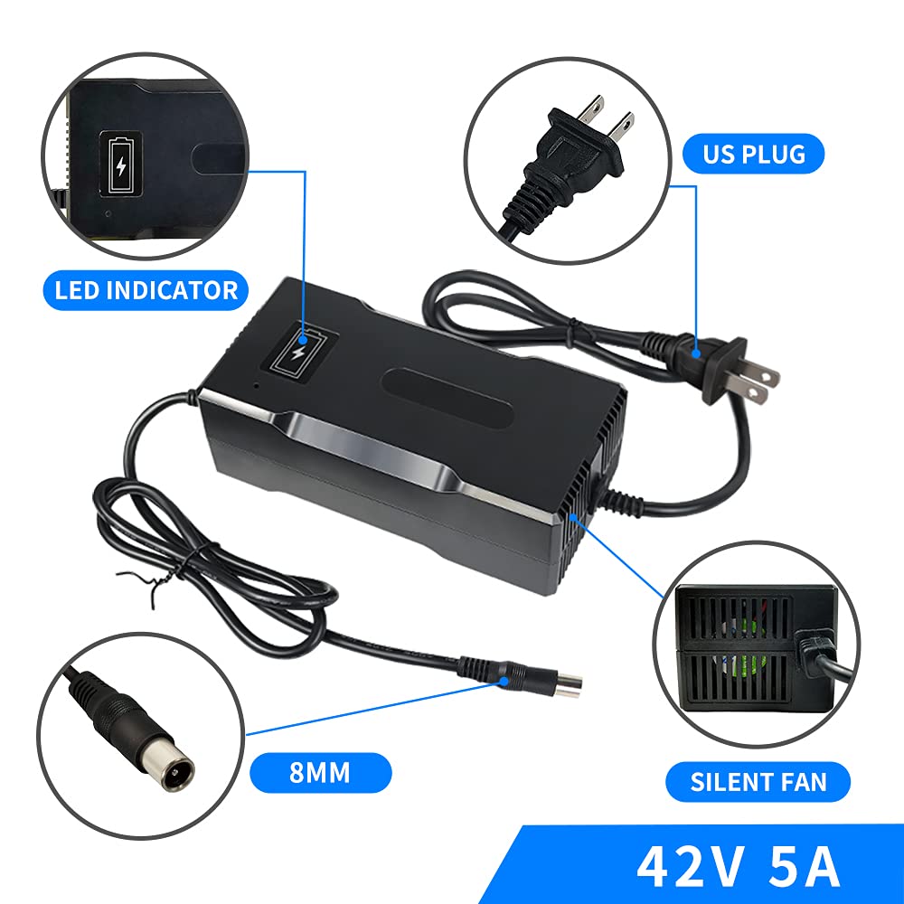 42V 5A Lithium Battery Charger 8mm Connector L6241