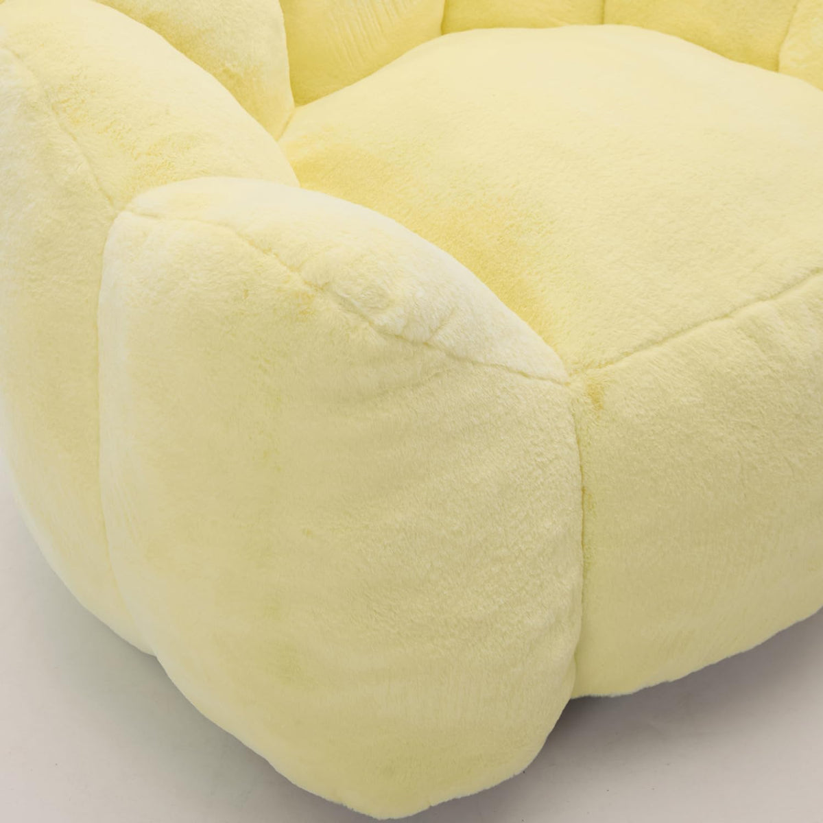 Faux Fur Bean Bag Sofa with Memory Foam E4263