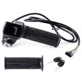 36V E-Scooter Throttle Replacement with Display Light Switch Lock 2 Keys Twist Accelerator Handle Grip 6-Pin Z836131