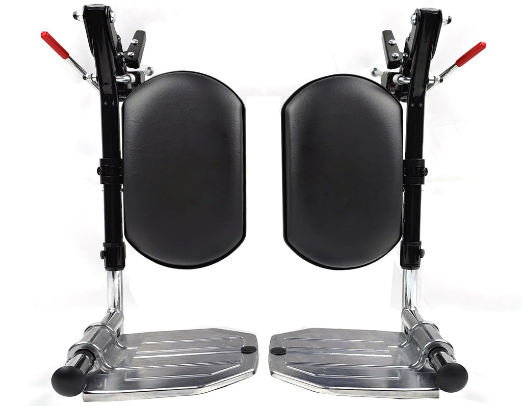 Heavy Duty Wheelchair Elevating Leg Rest with Calf Pad, Black B2682