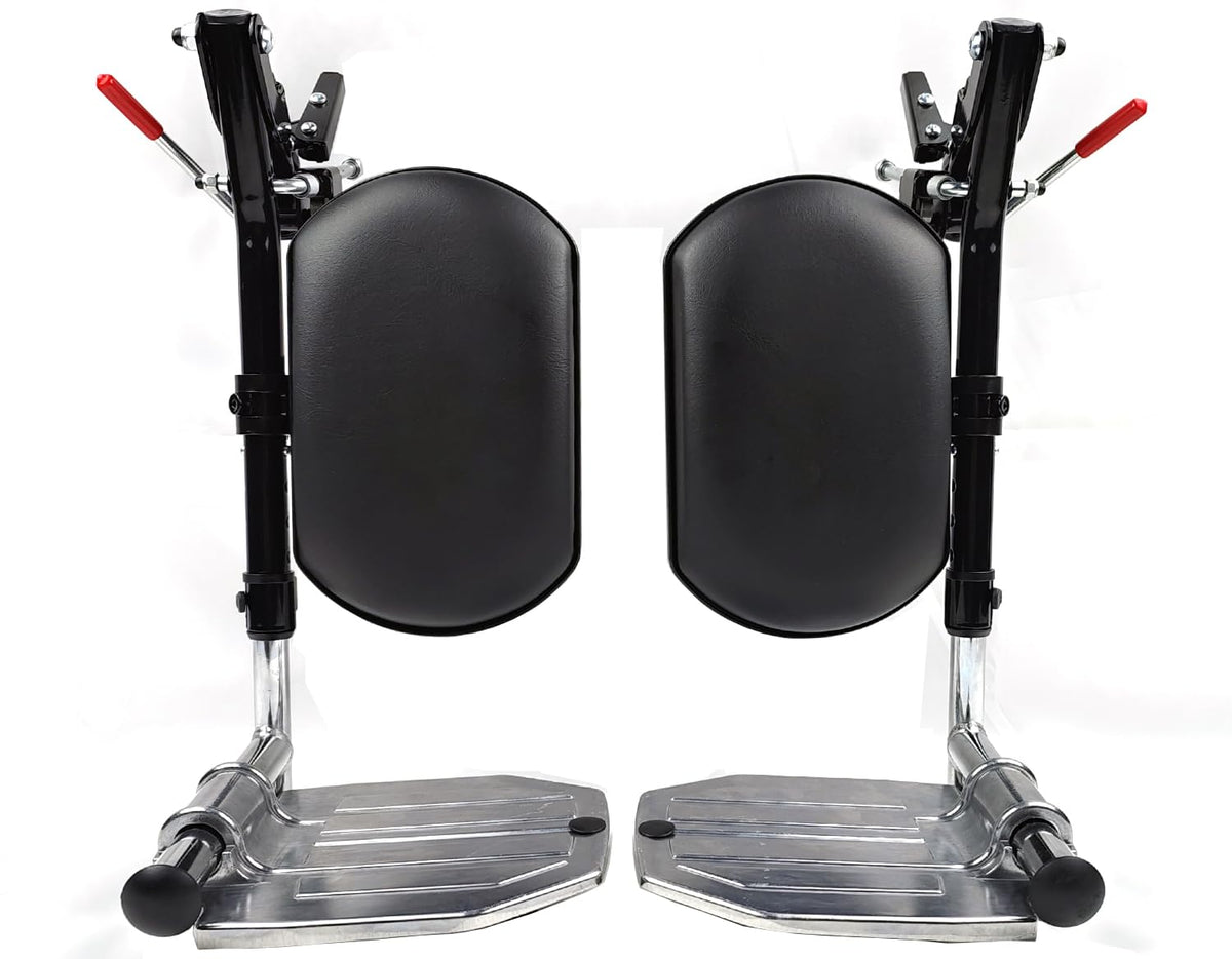 Heavy Duty Wheelchair Elevating Leg Rest with Calf Pad, Black B2682