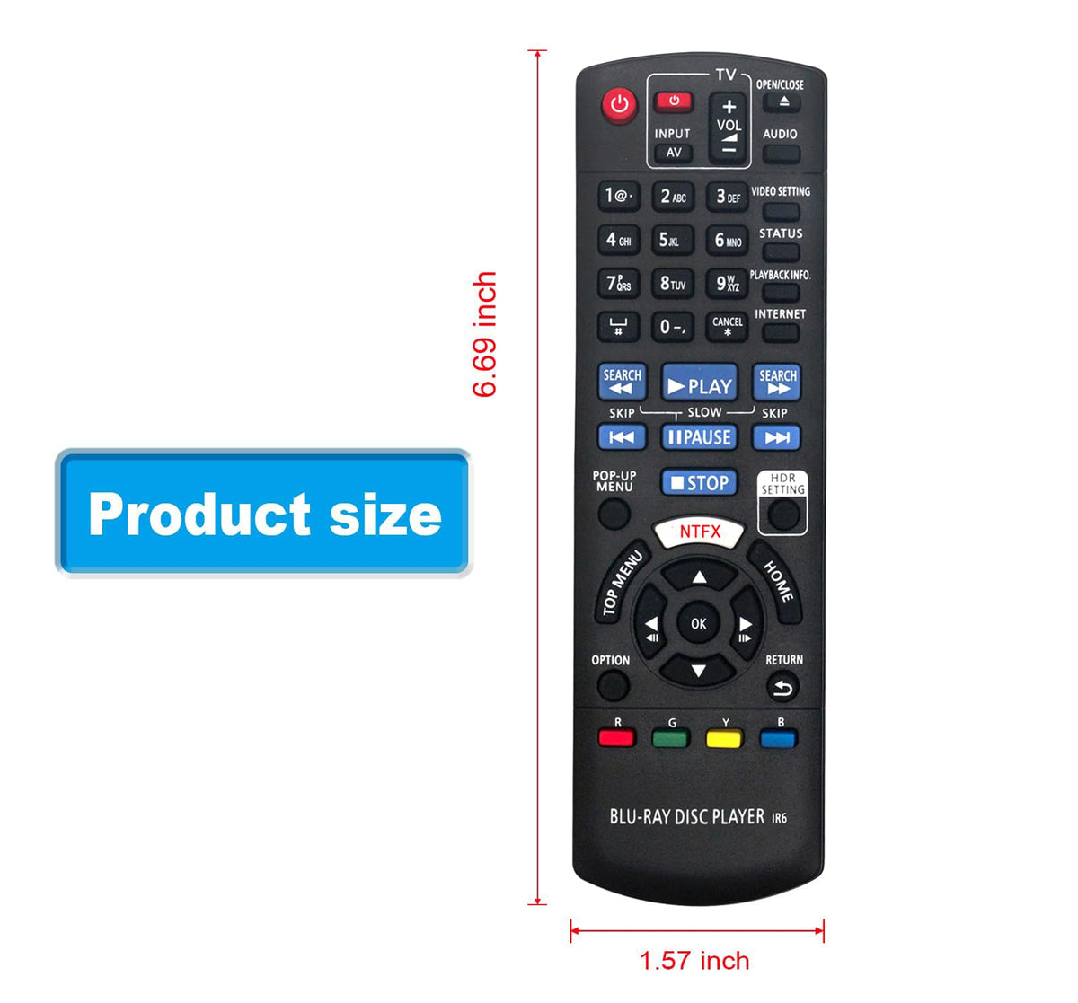 Replacement Remote Control U74840