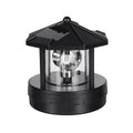 4.33inch LED Solar Powered Lighthouse IP44 Waterproof 360 Degree Rotating Lamp Black K99885