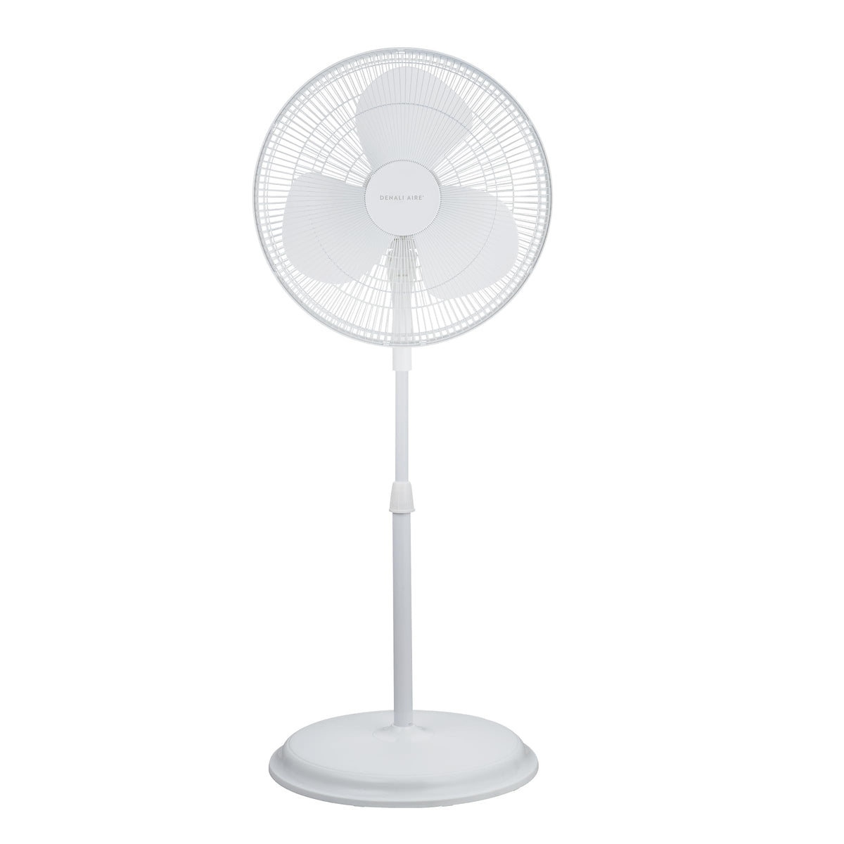 16" Oscillating Pedestal Fan with 3 Speed Settings, White N650221