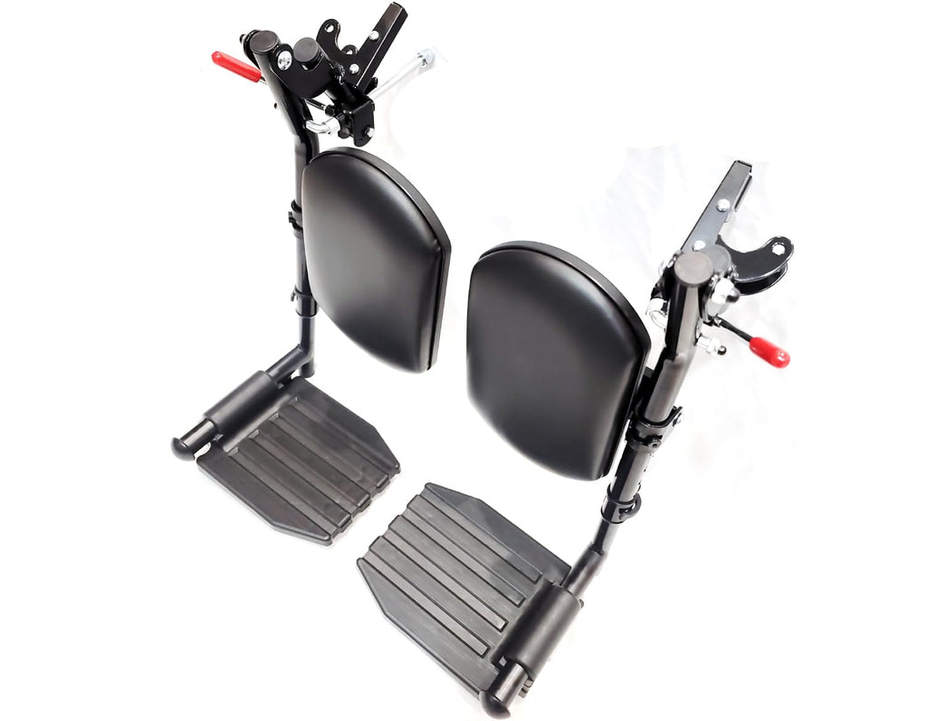 Wheelchair Elevating Leg Rest with Padded Leg Pads and Rotatable Adjustable Footrests Q6425