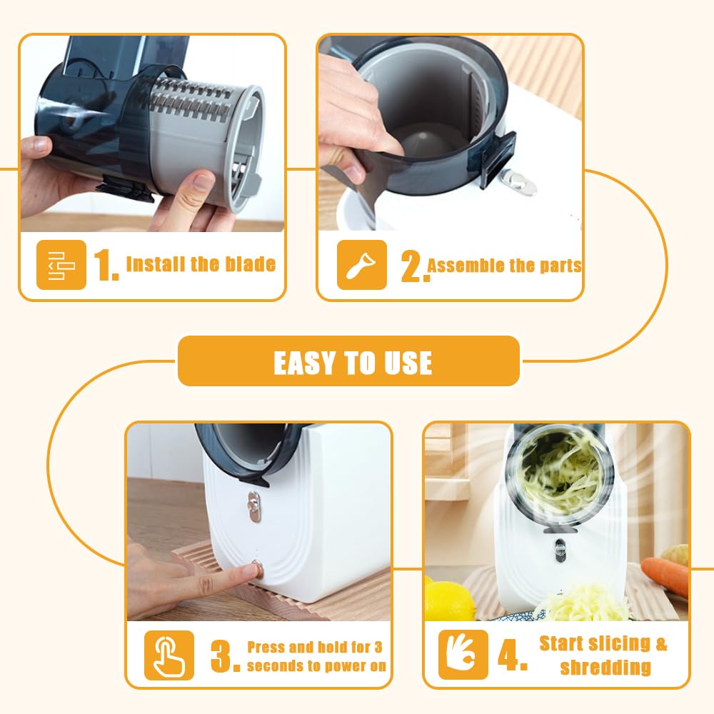 Cordless Electric Vegetable Slicer Chopper & Cheese Grater Z33292