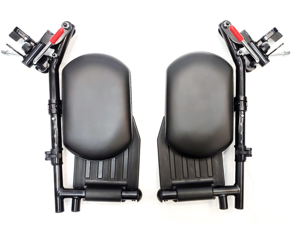 Wheelchair Elevating Leg Rest with Padded Leg Pads and Rotatable Adjustable Footrests Q6425