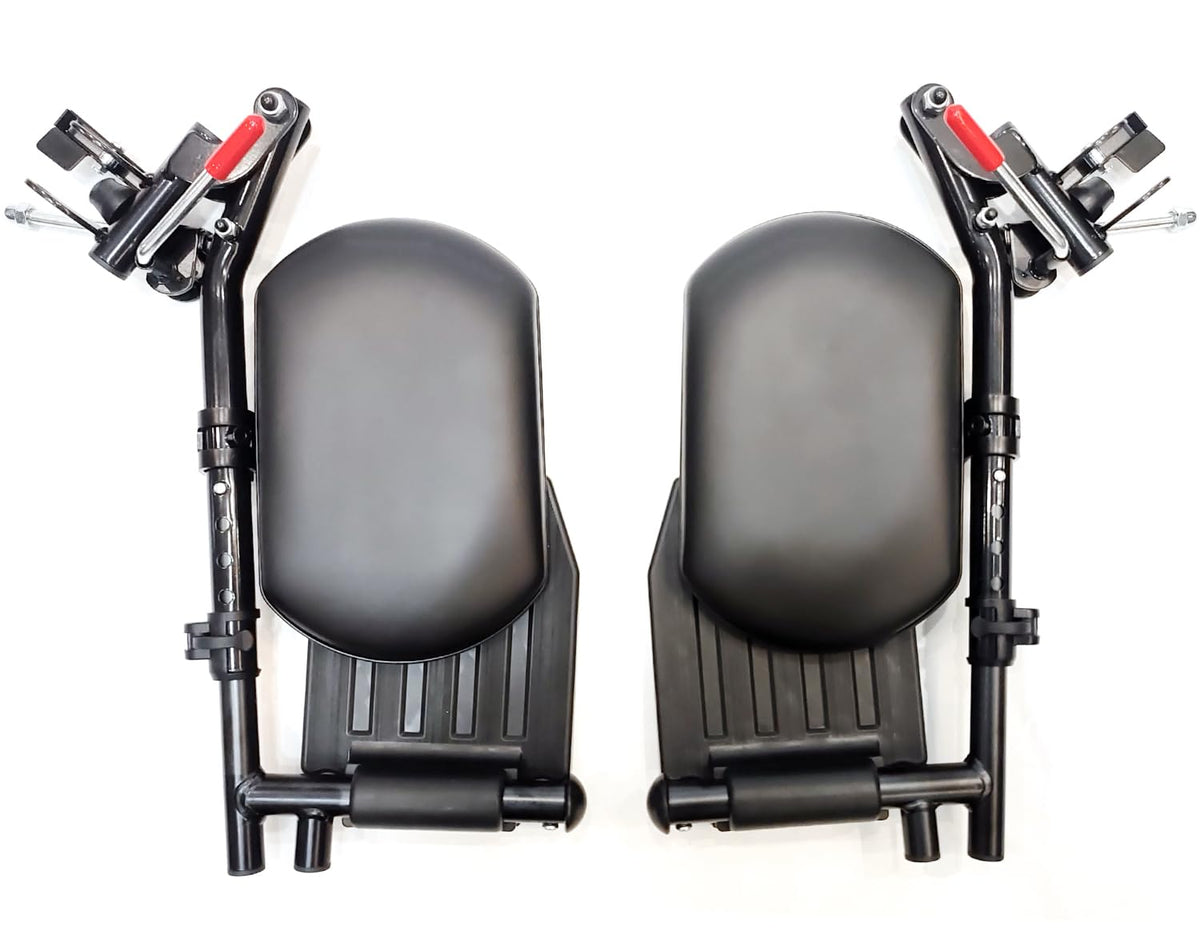 Wheelchair Elevating Leg Rest with Padded Leg Pads and Rotatable Adjustable Footrests Q6425