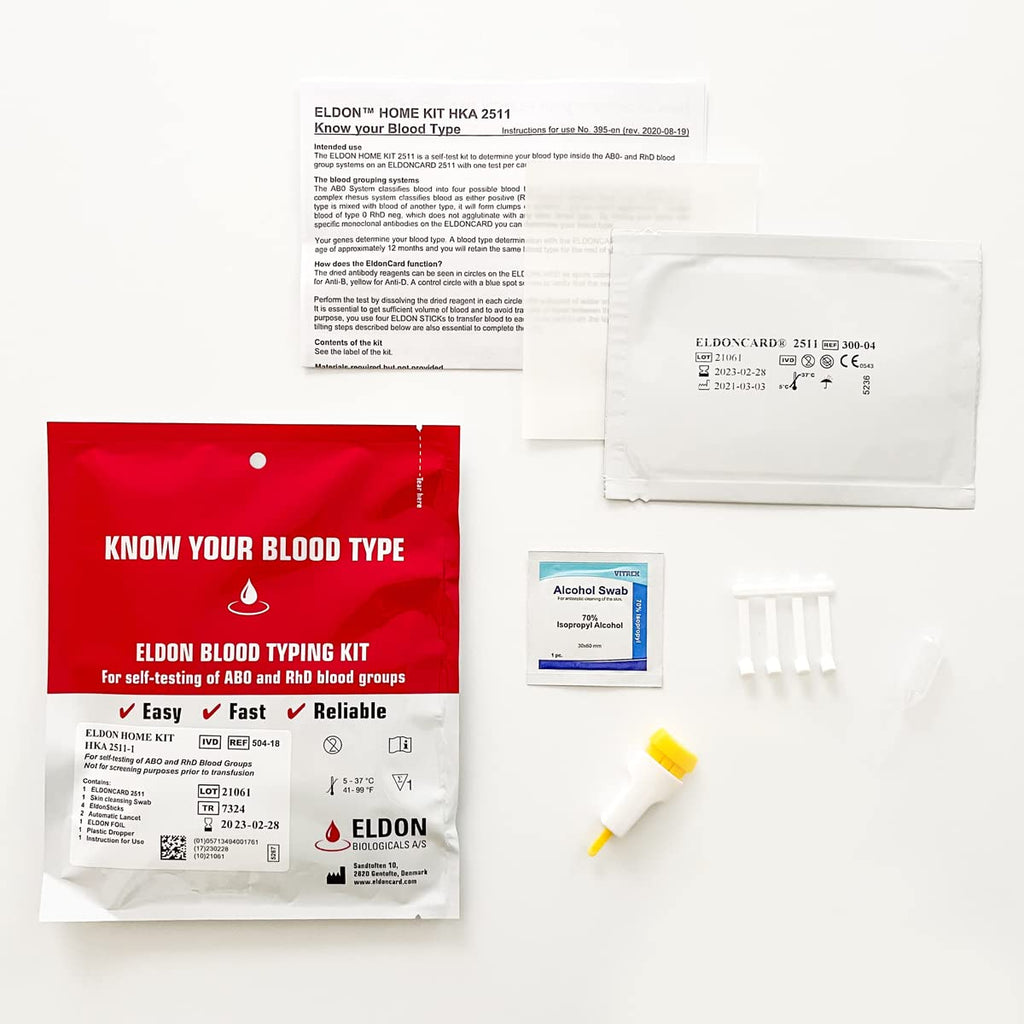 Home Blood Typing Kit Single I68854