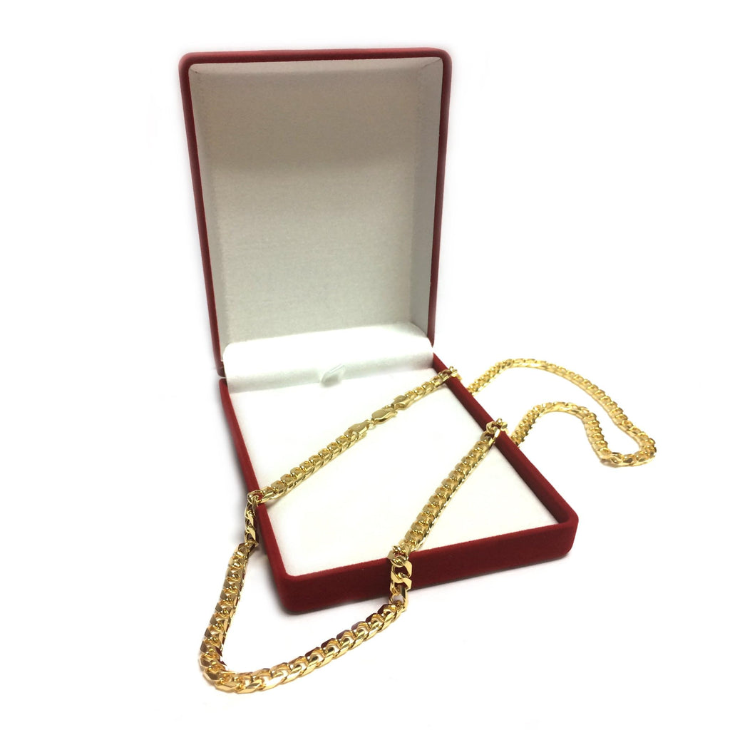 14k Yellow Gold Cuban Link Chain Necklace P6093