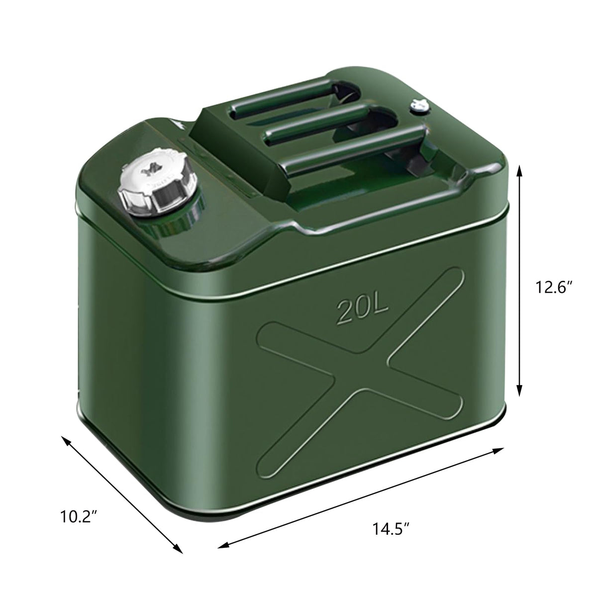 20L 5 Gallon Metal Water Can with Flexible Spout M29437