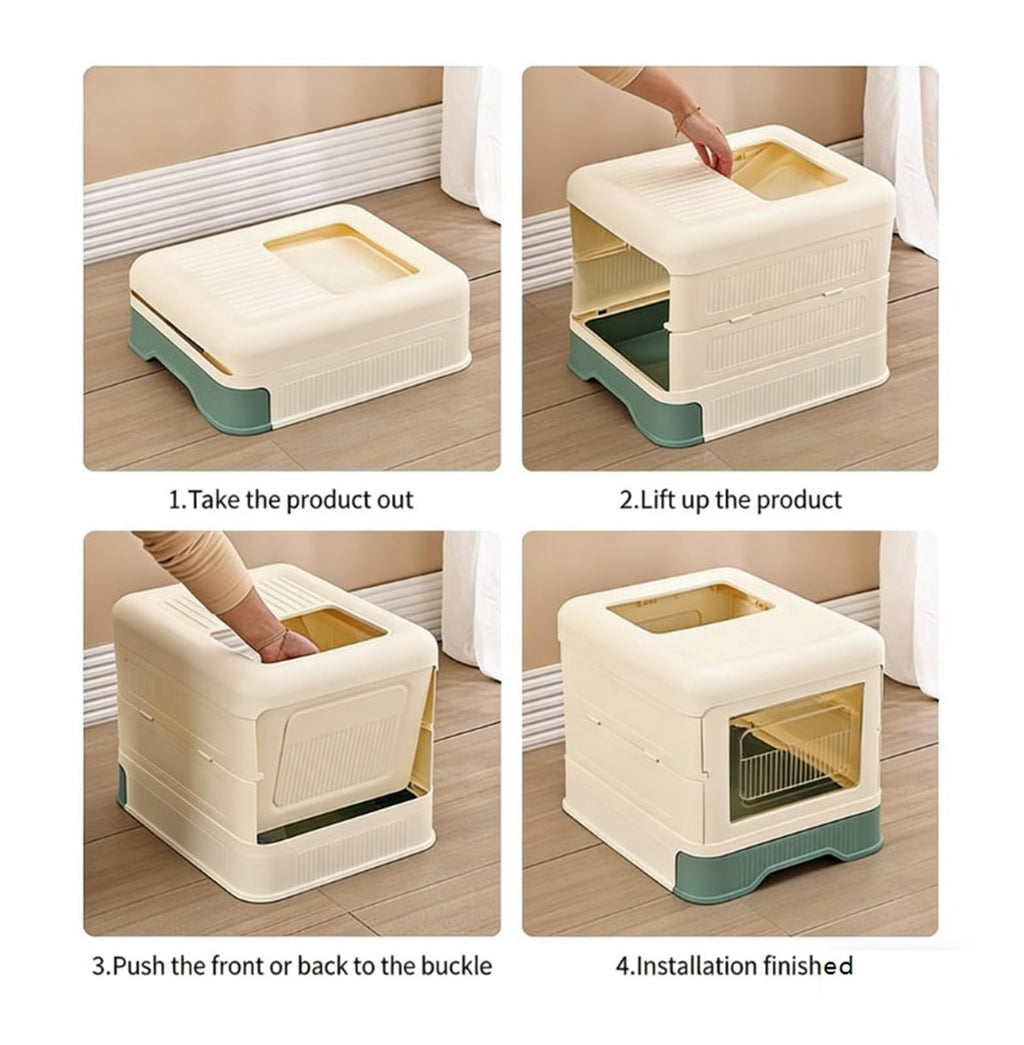 Fully Enclosed Cat Litter Box with Lid and Drawer B99501