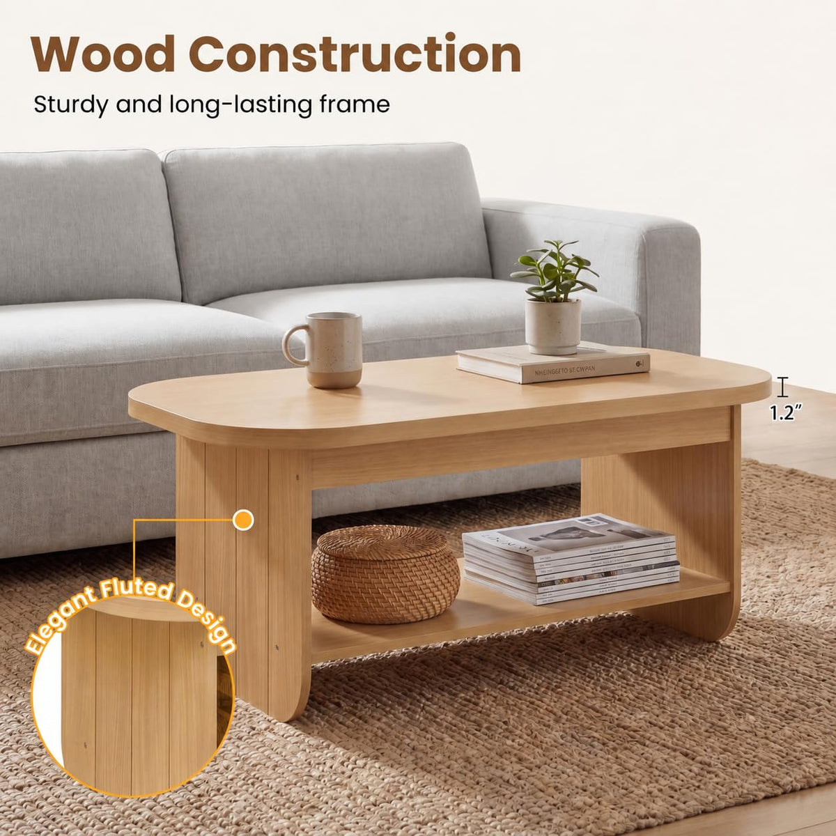 47” Oval Coffee Table O66634
