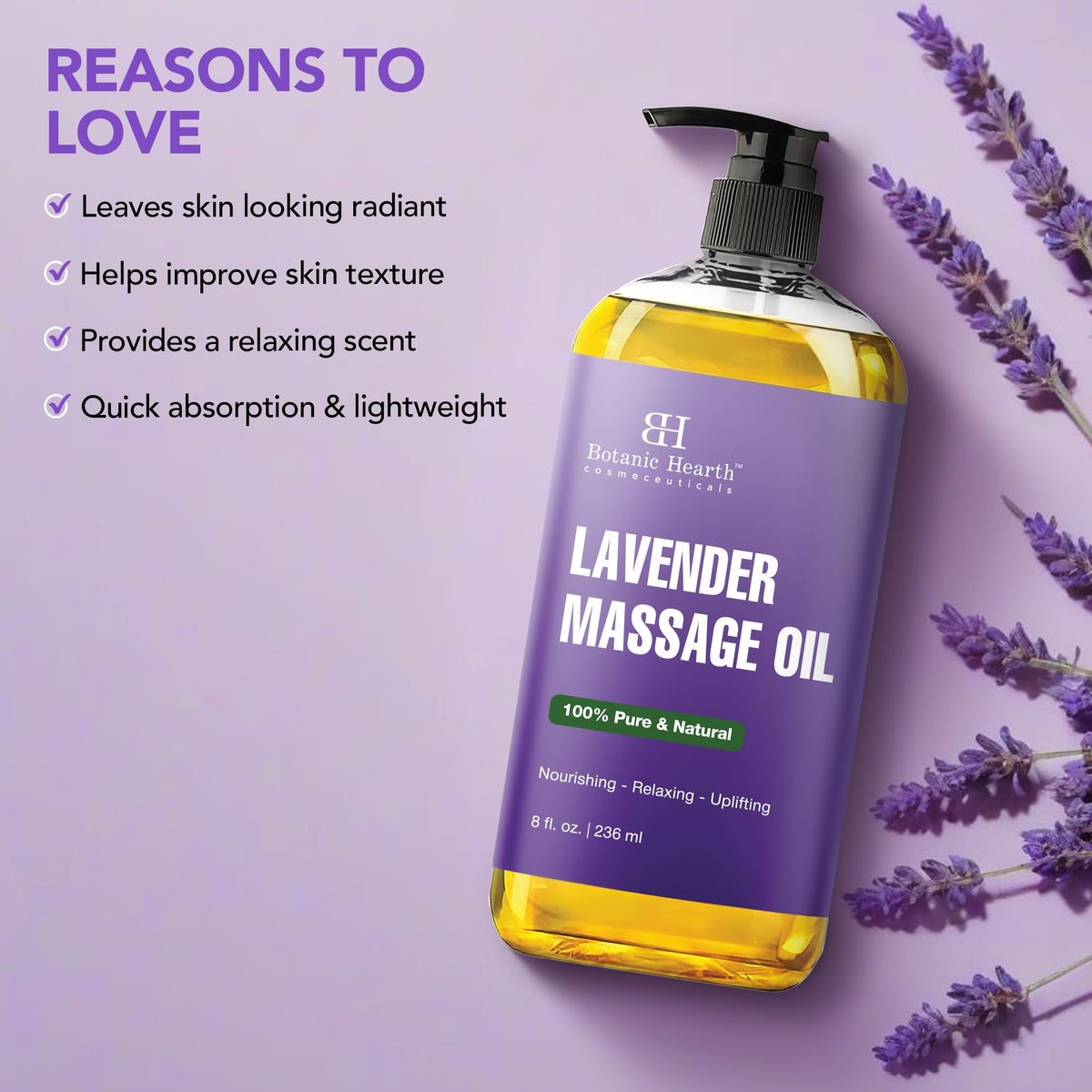 Lavender Massage Oil 8 Fl Oz M80540
