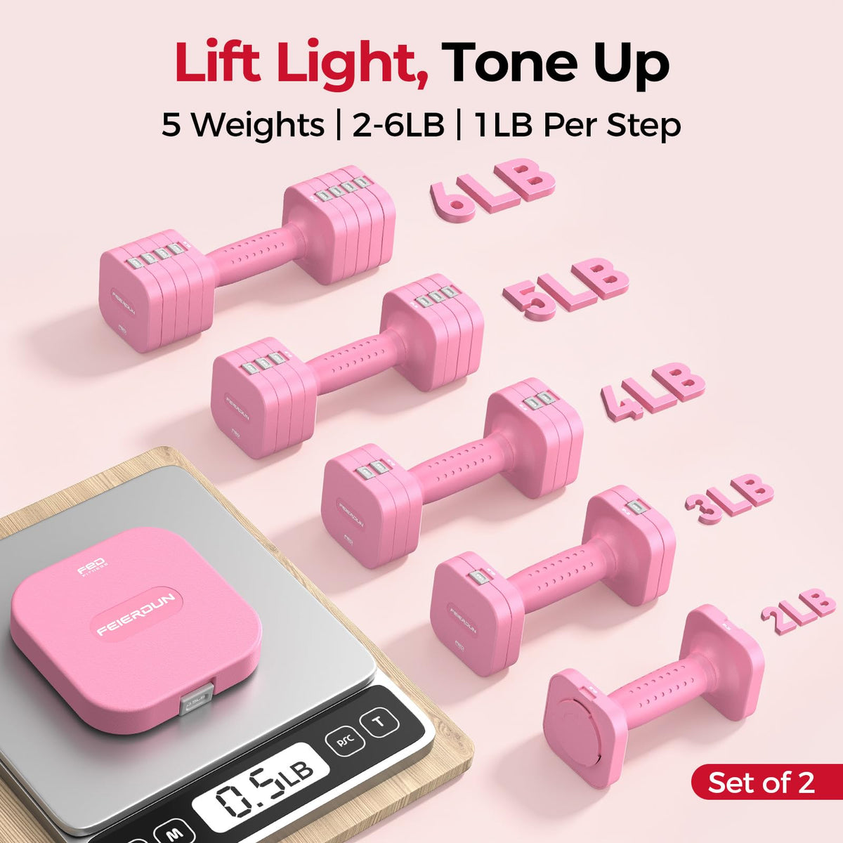 5-in-1 Adjustable Dumbbell Set L87215