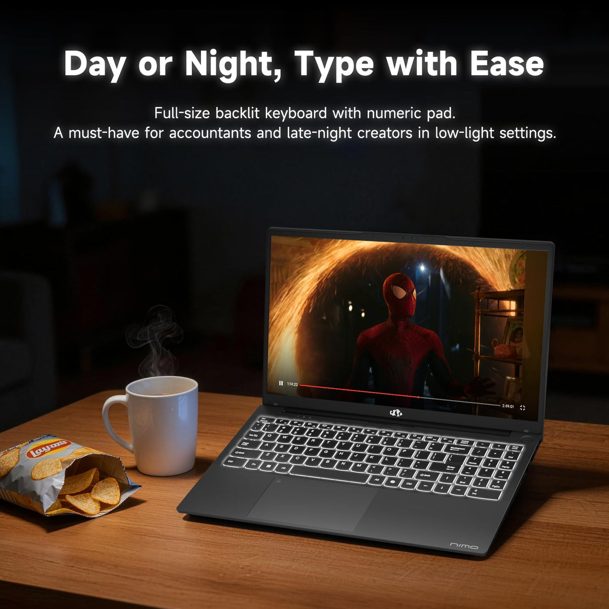 15.6" FHD Laptop, Intel 4 Cores, 8GB RAM, 256GB SSD L621