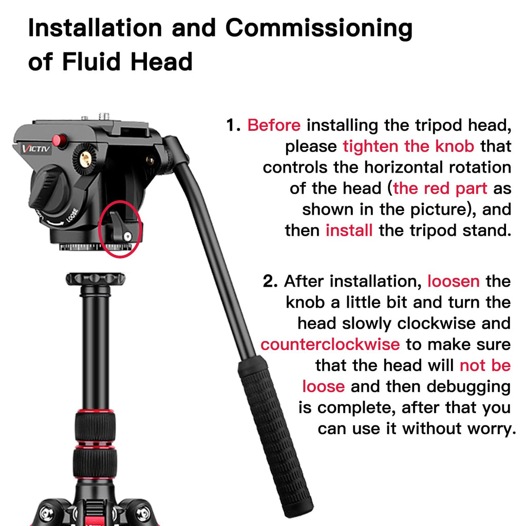 72" Heavy Duty Fluid Head Camera Tripod with Carry Bag L3571