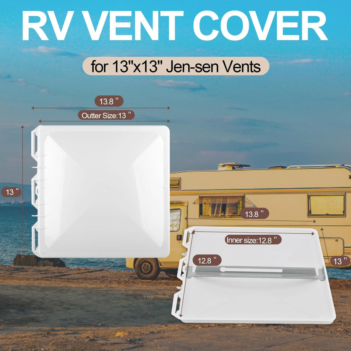 13" x 13" RV Vent Cover/Lid Metal Base B153