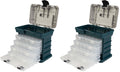 Portable Tool Box Small Parts Organizer with Drawers and Customizable Compartments Gray Pack of 2 F2416